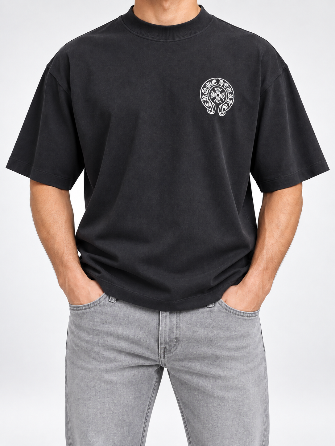 Men’s Black Horseshoe-Emblem T-Shirt - view 3