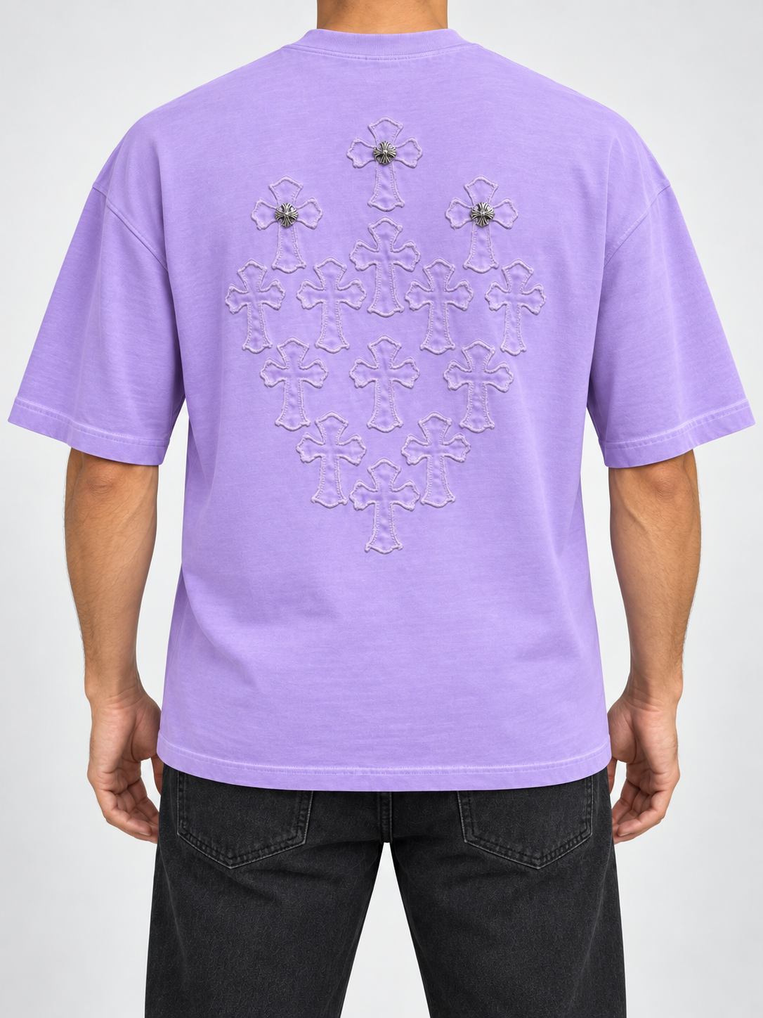 Men’s Lavender Cross-Heart T-Shirt - view 4