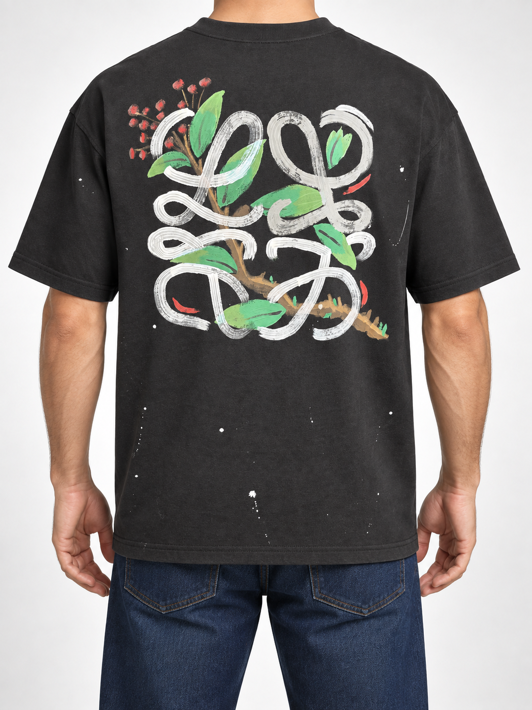 Men’s Black Painted Logo T-Shirt - view 4
