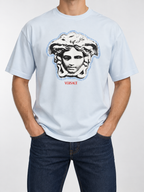 VRSC — Men’s Ice Blue Medusa Drop-Shoulder T-Shirt