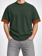 ZGN — Men’s Green Orange-Cuff T-Shirt