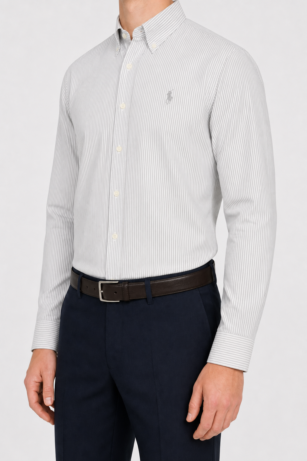 Men’s Light Grey Pinstripe Shirt - view 2