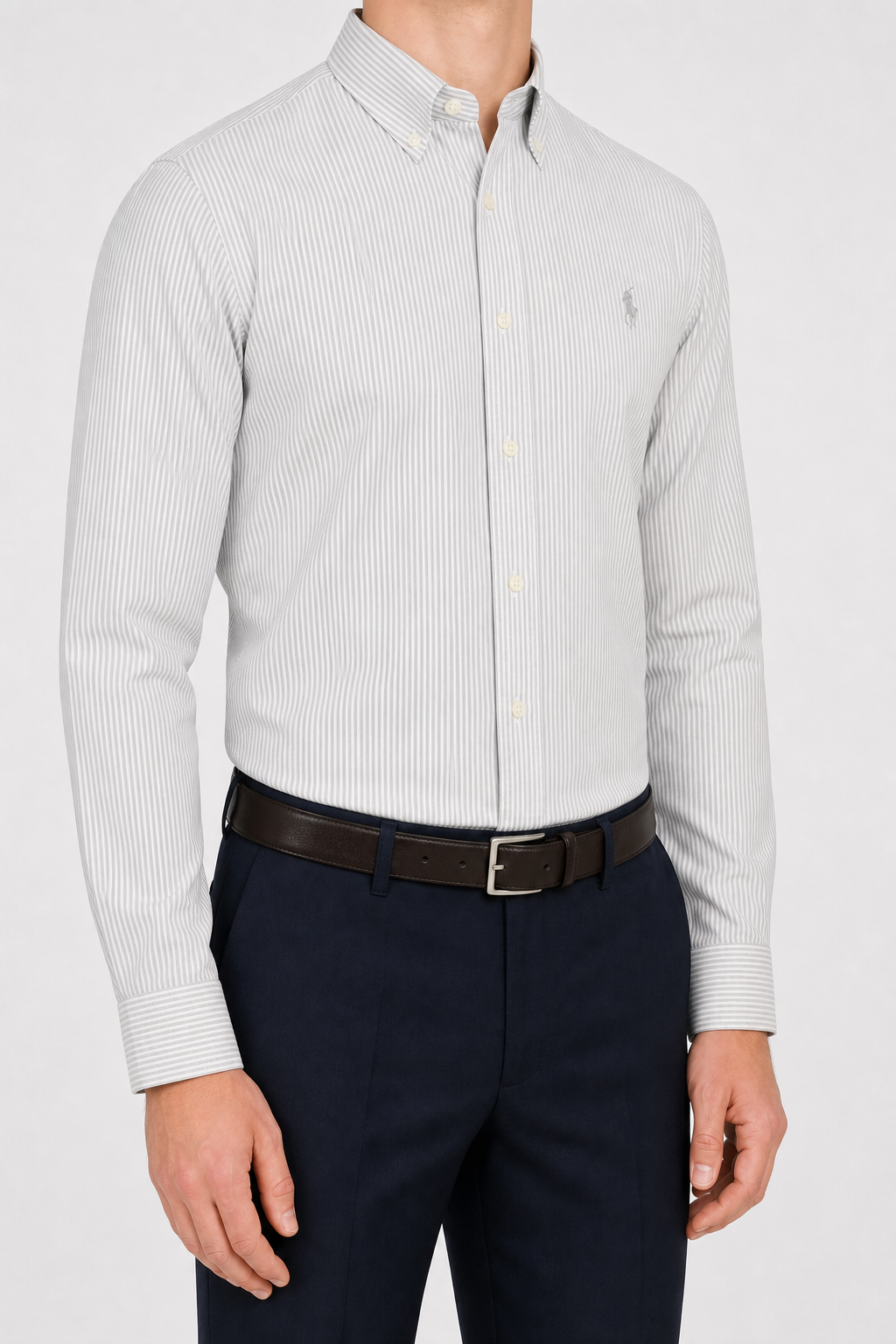 Men’s Light Grey Pinstripe Shirt - view 3