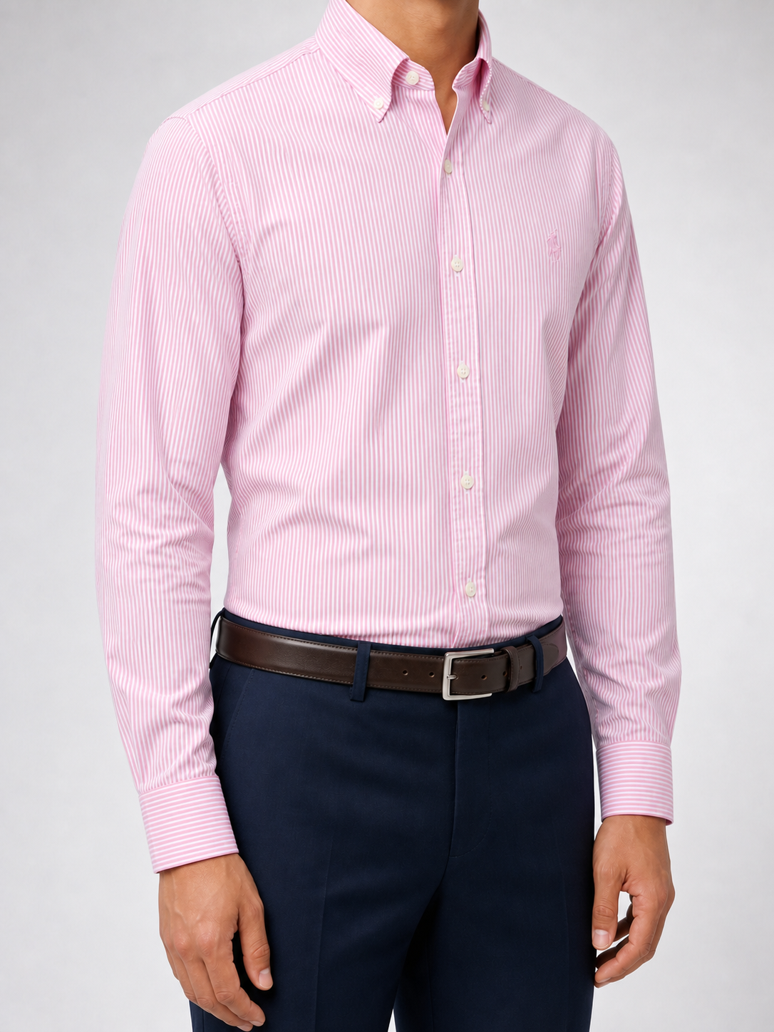 Men’s Bright Pink Striped Shirt - view 3