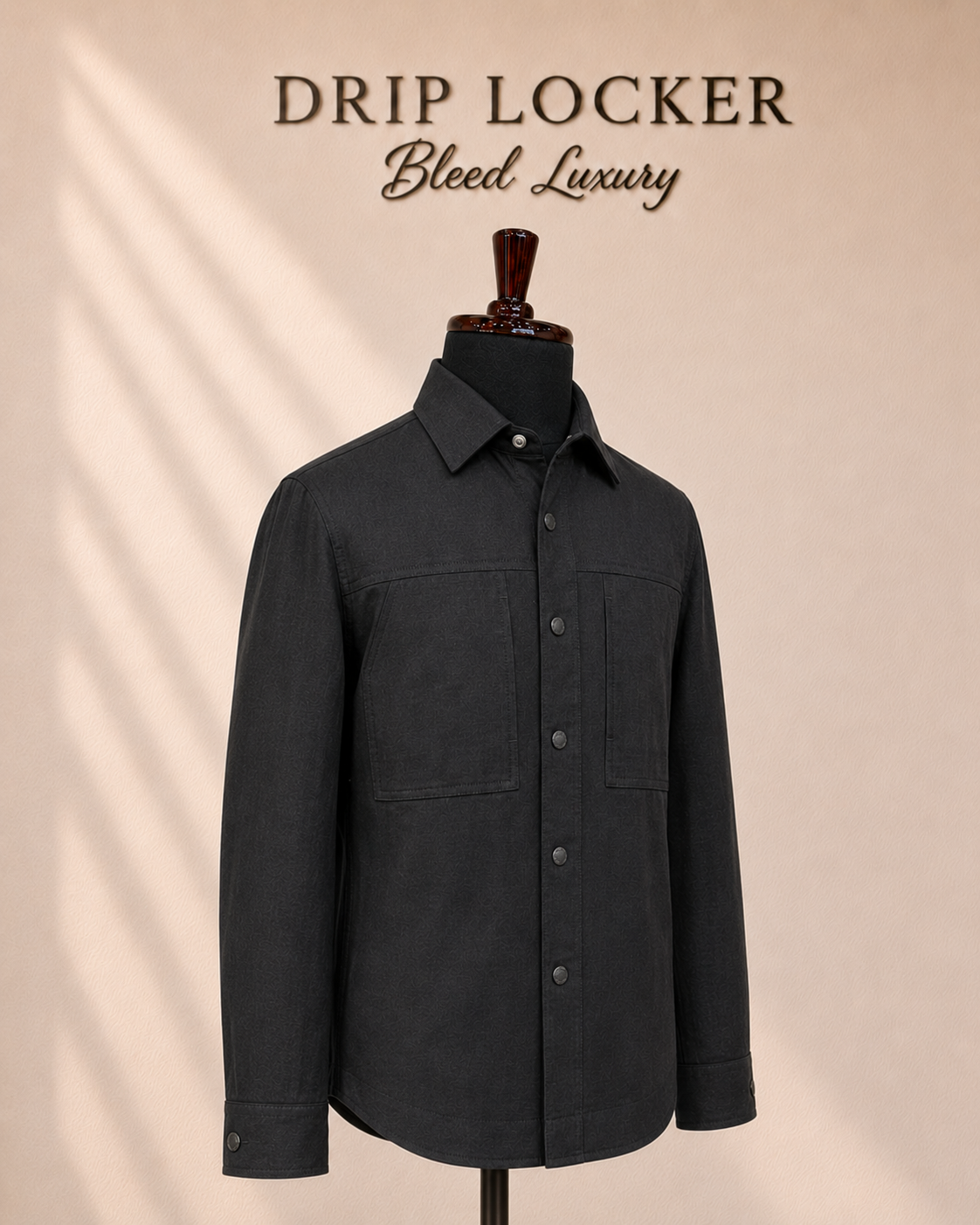 Black Two-Pocket Overshirt - view 2