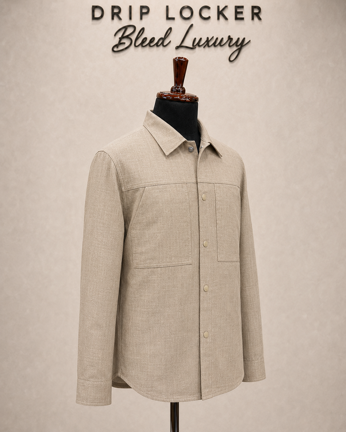 Cream Two-Pocket Overshirt - view 2