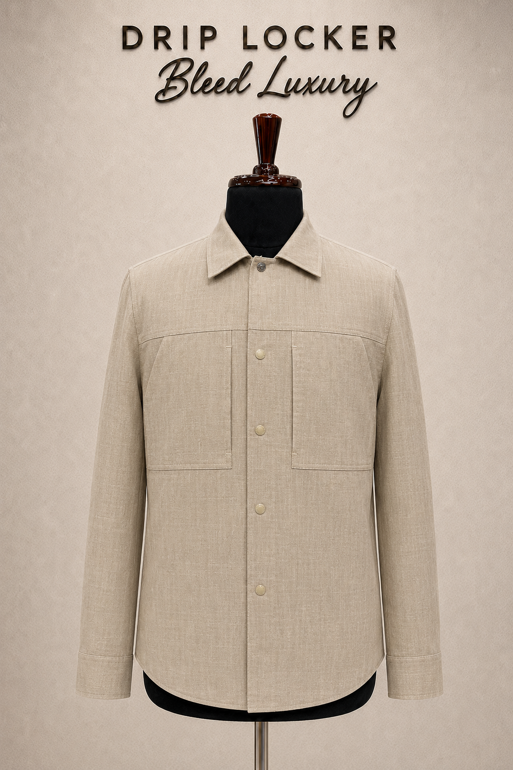 Cream Two-Pocket Overshirt - view 3