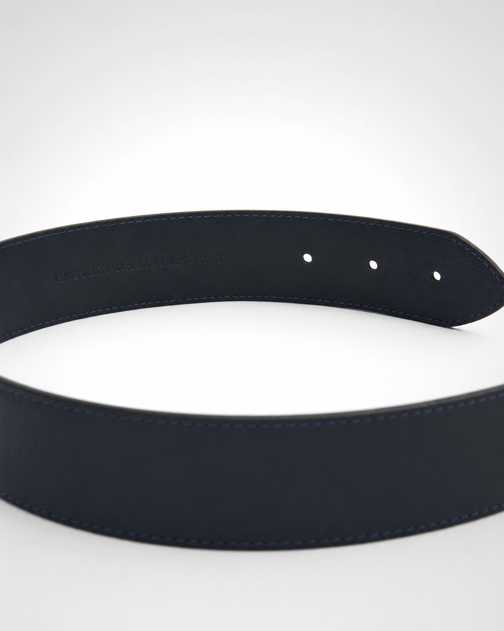 Black and Blue Reversible Silver-Tone Logo Buckle Belt - view 4
