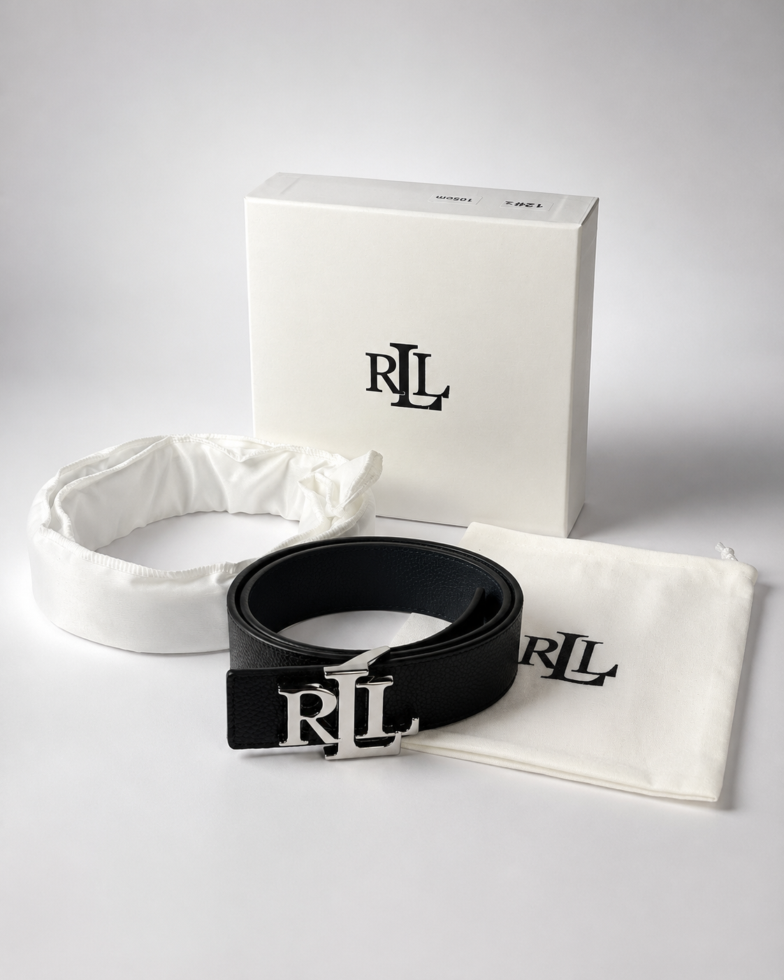 Black and Blue Reversible Silver-Tone Logo Buckle Belt - view 5
