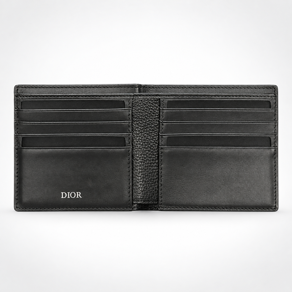Black Navy Split Panel Bifold Wallet - view 2