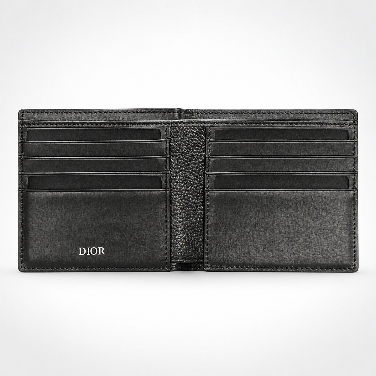 Black Navy Split Panel Bifold Wallet - view 2