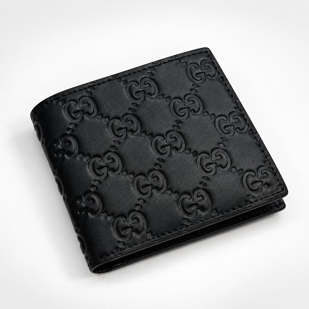 Black Embossed Bifold Wallet - view 3