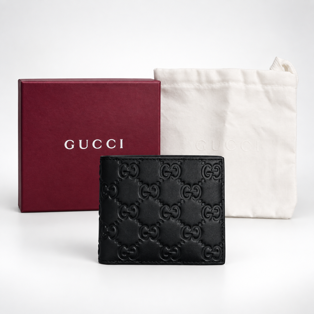 Black Embossed Bifold Wallet - view 4