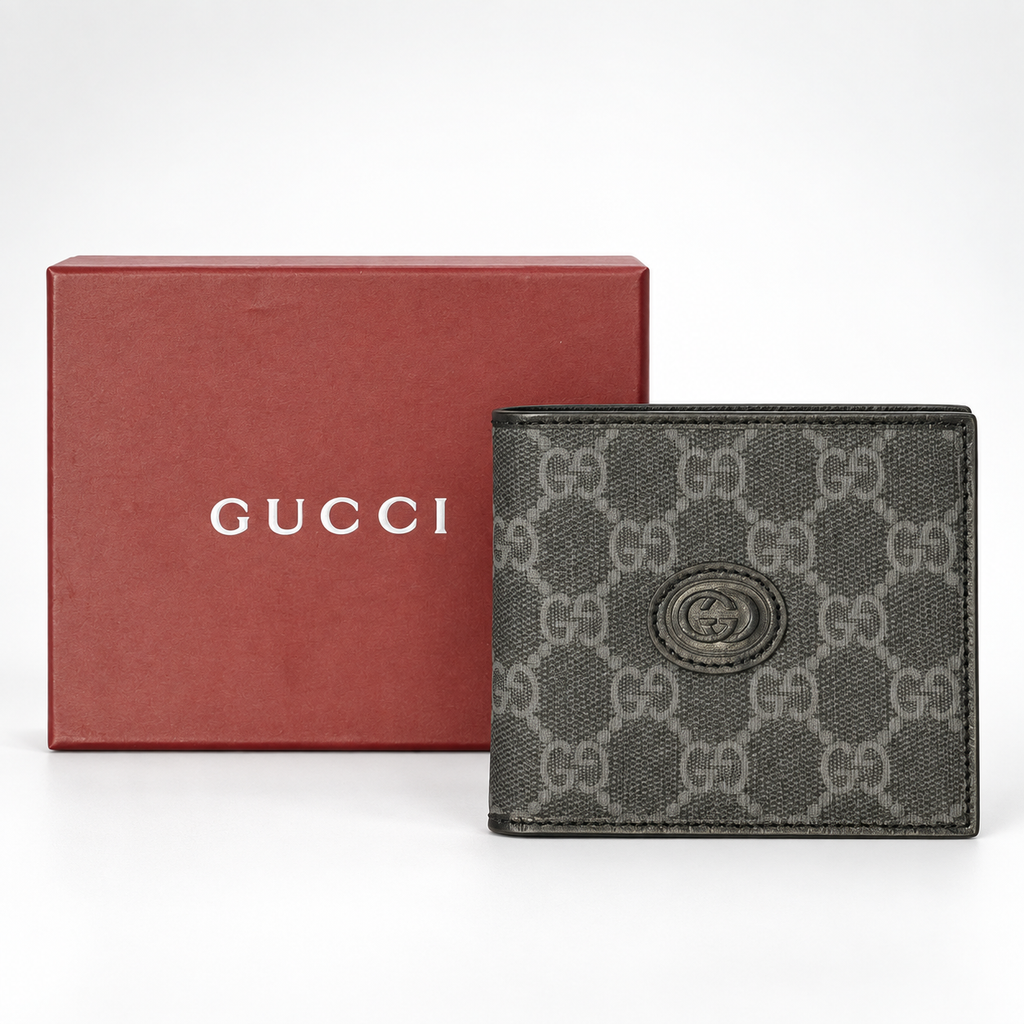Black Monogram Bifold Wallet - view 4