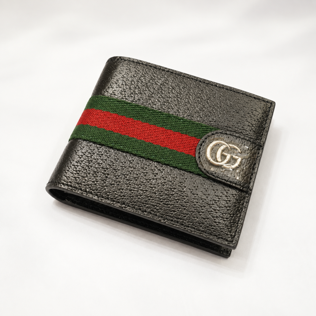 Black Web Stripe Bifold Wallet - view 3