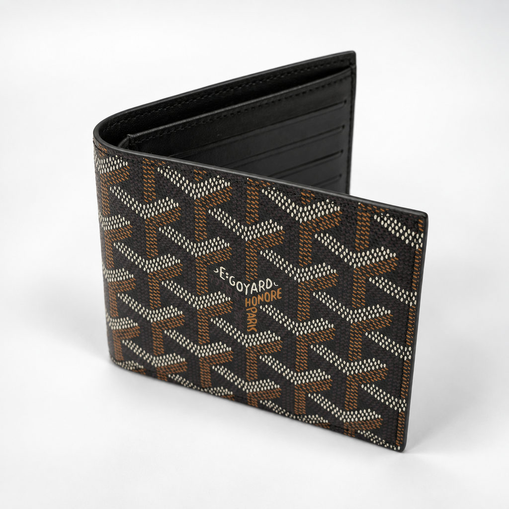Dark Brown Black Bifold Wallet - view 3