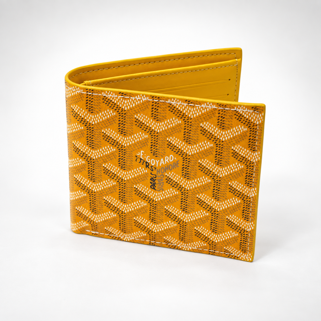 Yellow Bifold Wallet - front view