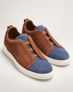 ZGN — Men’s Blue & Brown Suede Sneakers