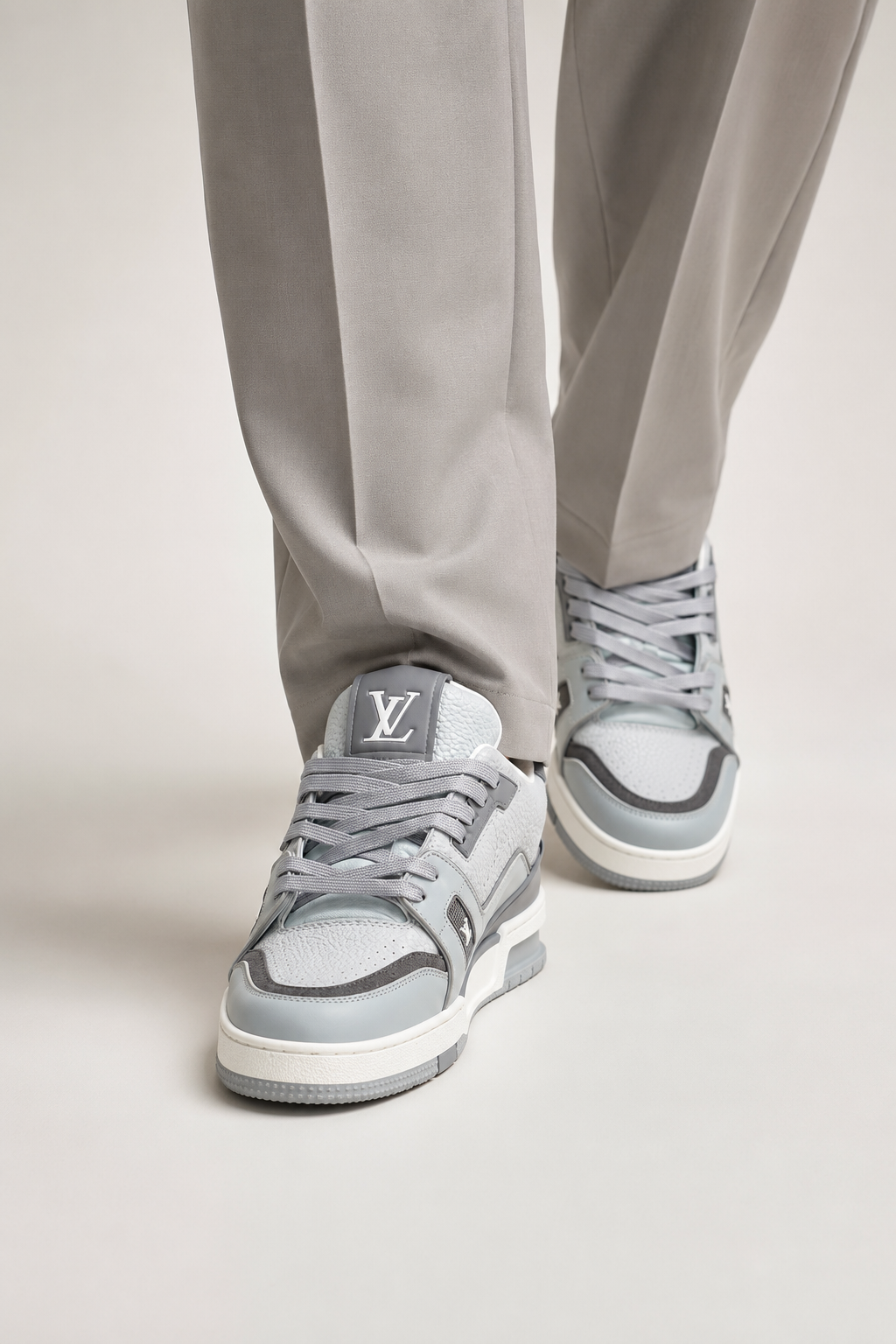 Men’s Grey & White Sneakers - men’s grey and white sneakers walking