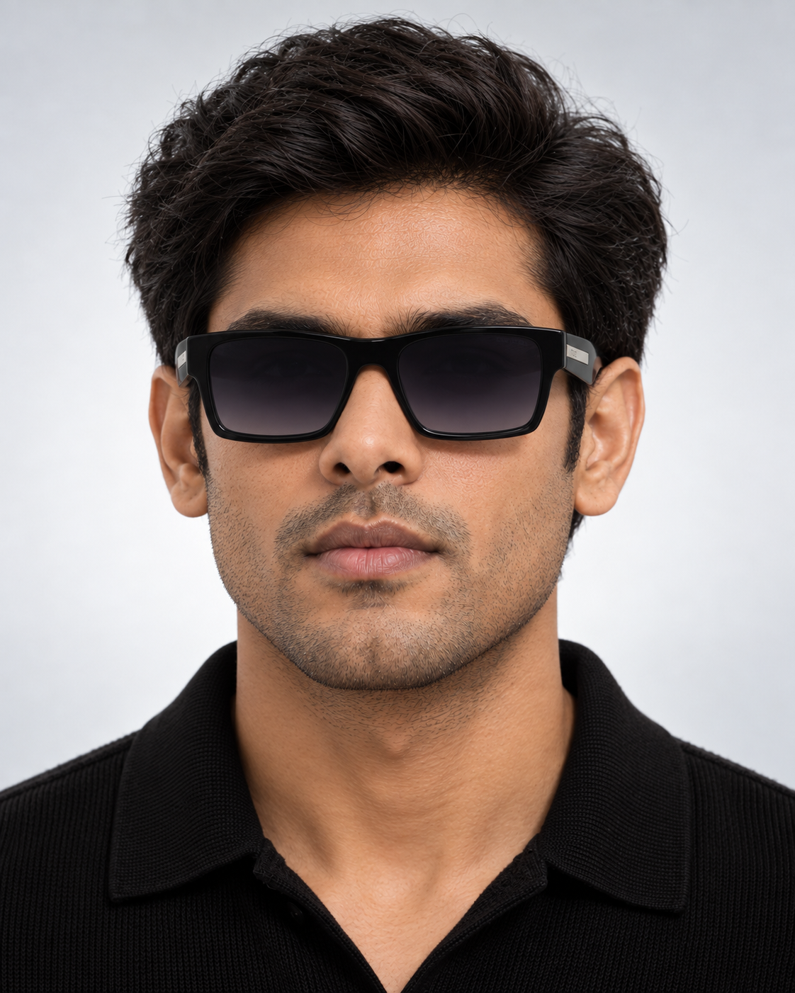 prada sunglasses luxury set — male model front