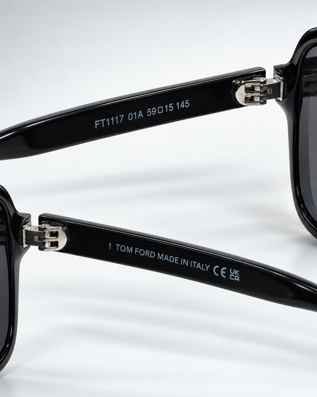 tom ford ft1117 01a navigator sunglasses — inner temple detail