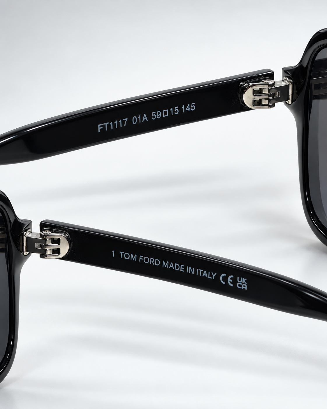 tom ford ft1117 01a navigator sunglasses — inner temple detail