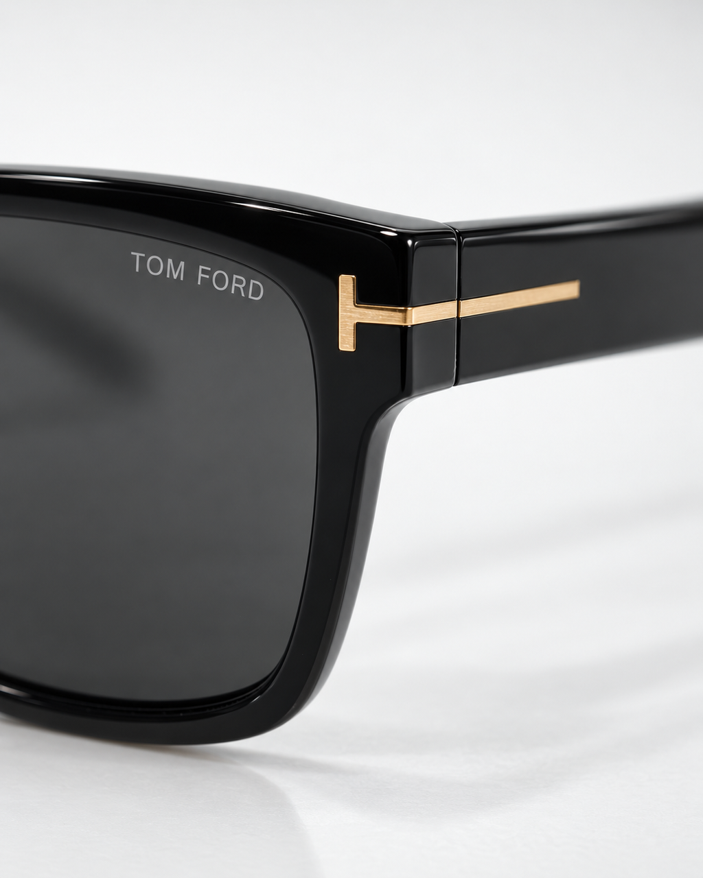 tom ford ft1205 01a square sunglasses — logo hinge detail