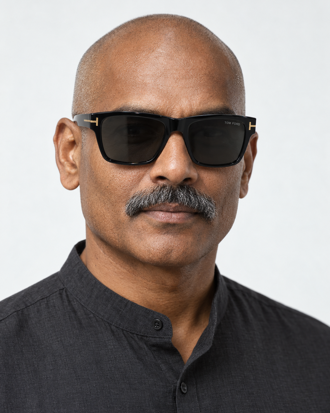 tom ford ft1205 01a square sunglasses — male model