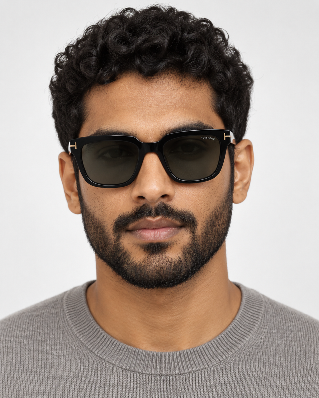 tom ford ft6027 b 001 square sunglasses — male model