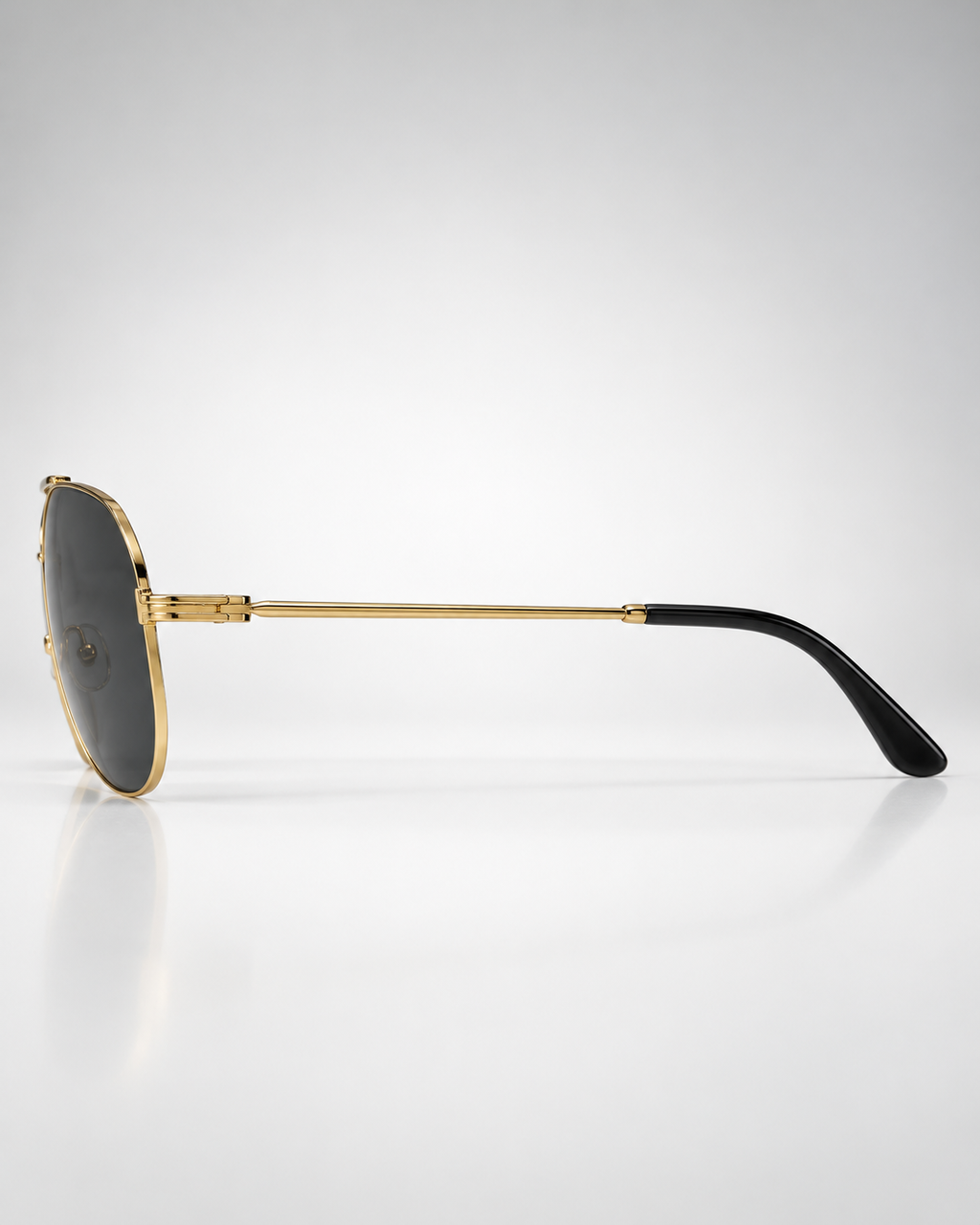 tom ford gold geometric aviator sunglasses — side product view