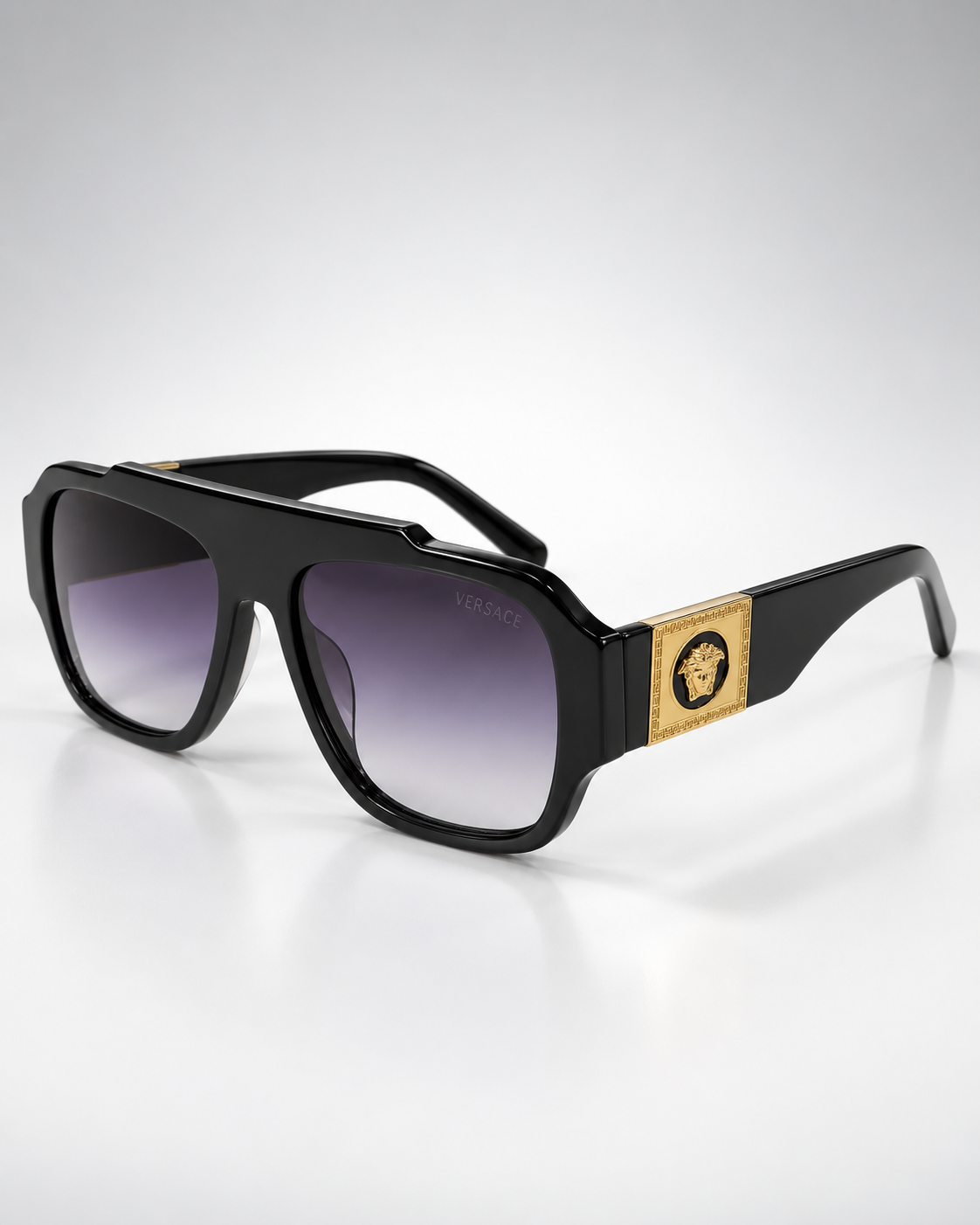 versace ve4436u black purple gradient unisex sunglasses — 45 degree product view