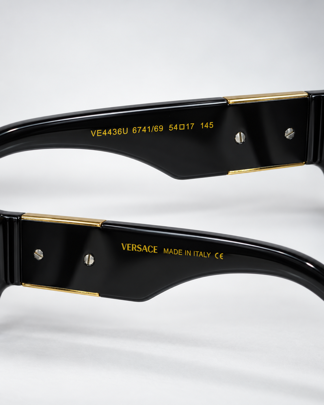 versace ve4436u black purple gradient unisex sunglasses — inner temple detail