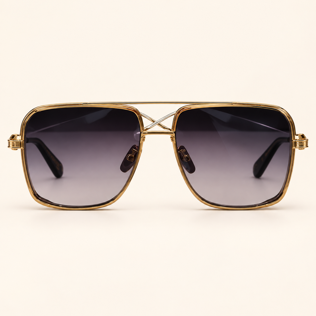 DITA — Gold Gradient Square Sunglasses – Model 2
