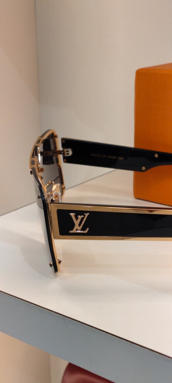 LV — Black Gold Square Sunglasses – Model 5 - actual product 2