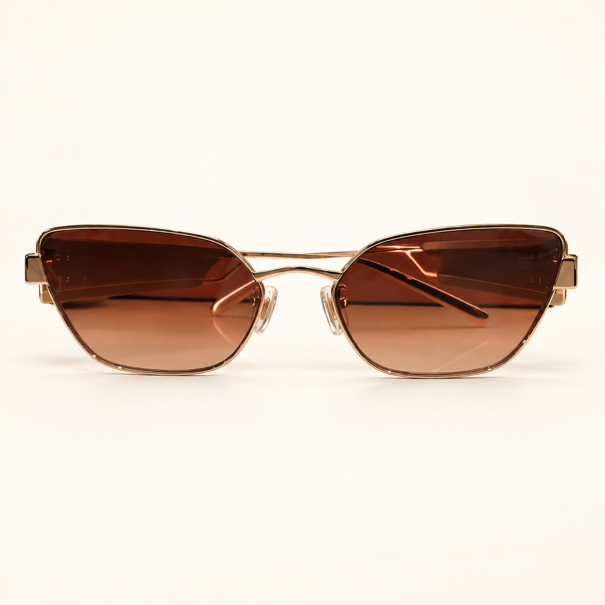 MM — Gold Brown Cat-Eye Sunglasses – Model 1