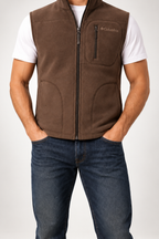 CLMB — Cocoa-Brown Full-Zip Fleece Gilet