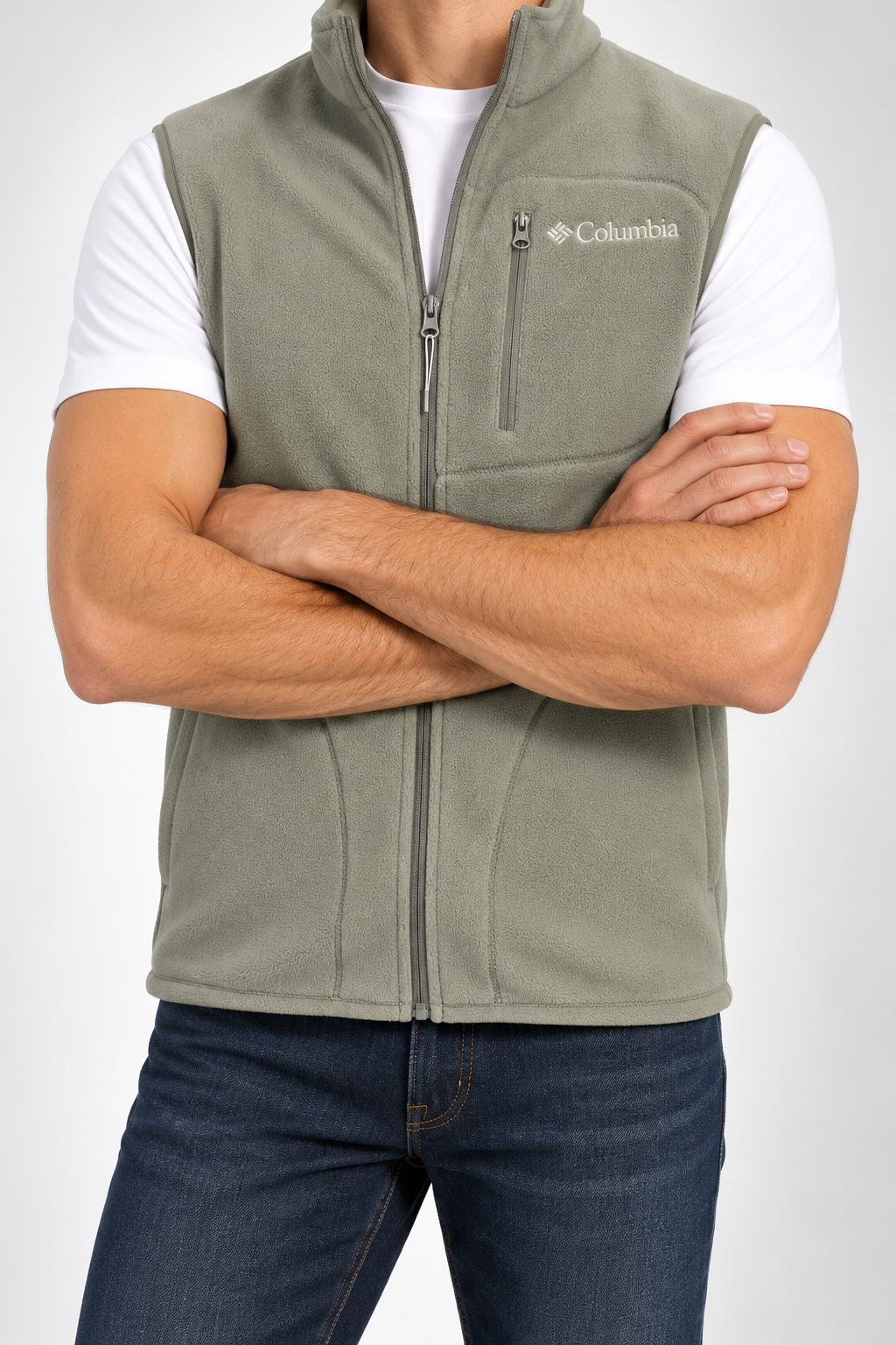 CLMB — Sage-Green Full-Zip Fleece Gilet — additional