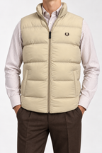 FP — Cream Padded Full-Zip Gilet