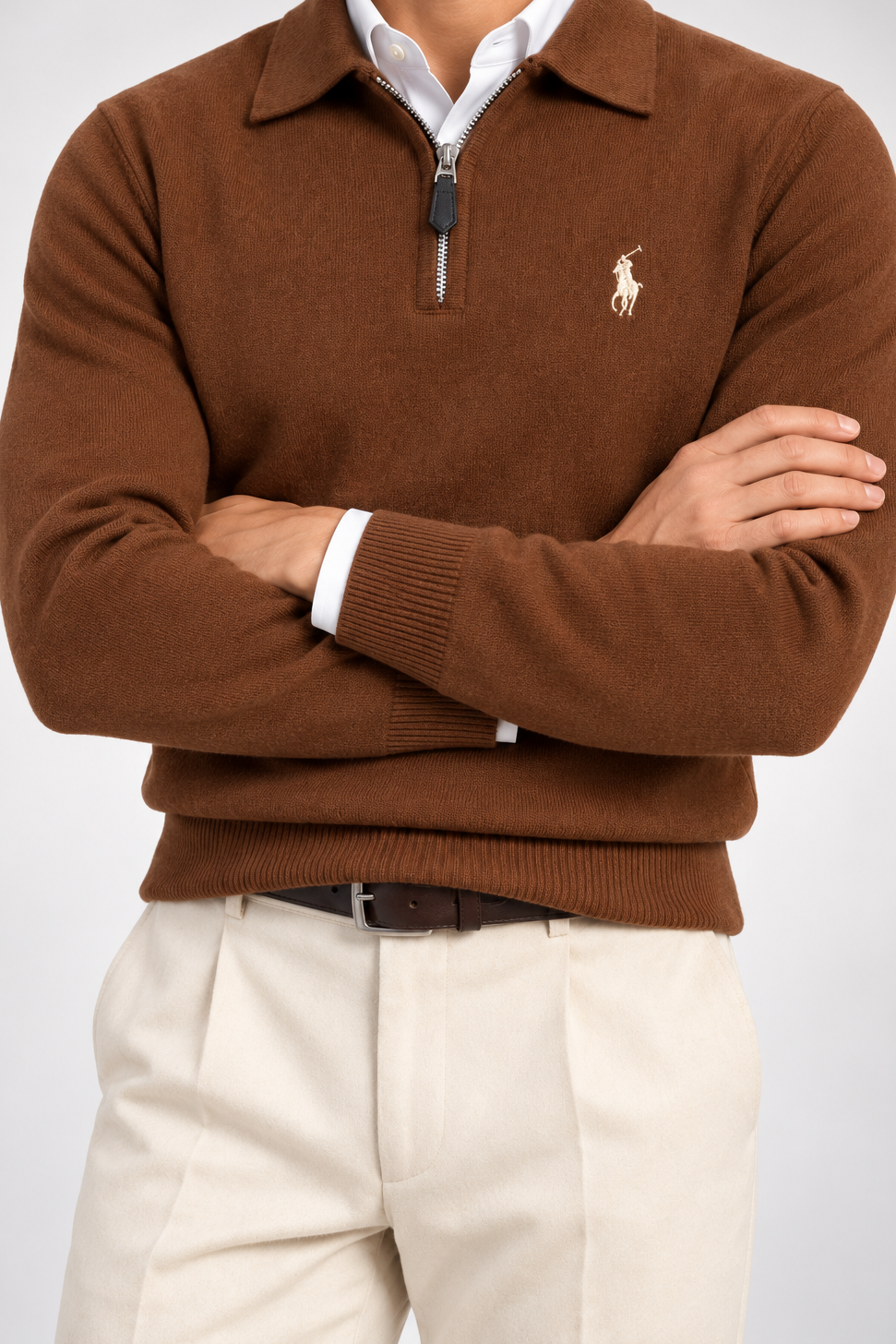 RL — Chestnut Embroidered Quarter-Zip Pullover — additional