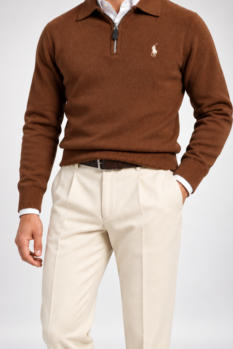 RL — Chestnut Embroidered Quarter-Zip Pullover — additional