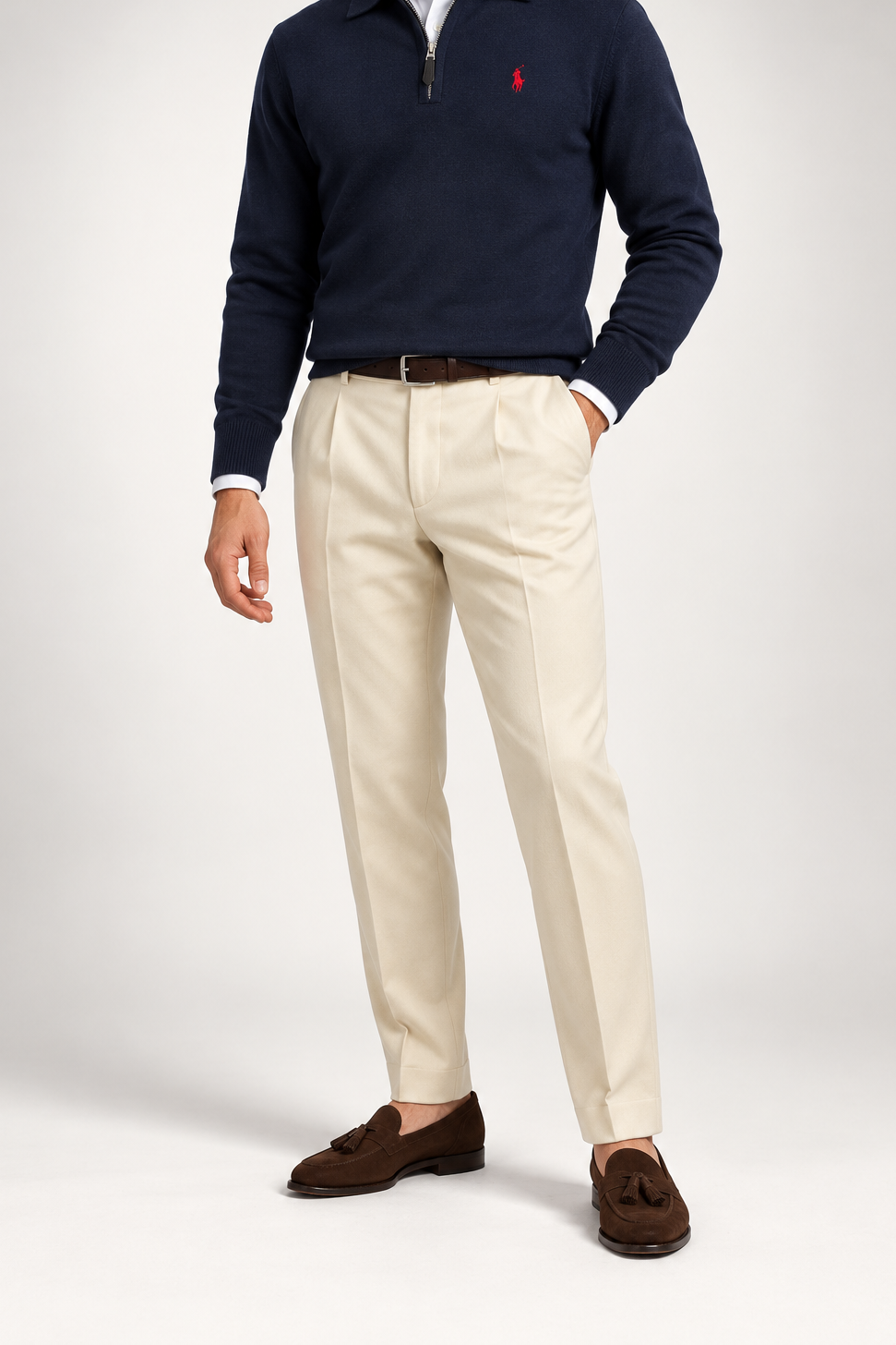 RL — Navy Red-Emblem Quarter-Zip Pullover — additional