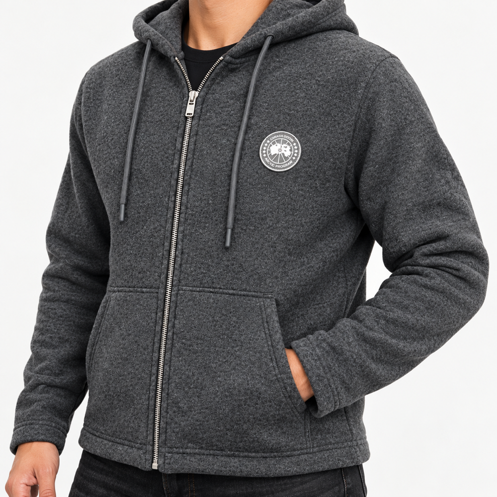 CG — Charcoal Heathered Badge Full-Zip Hoodie — additional