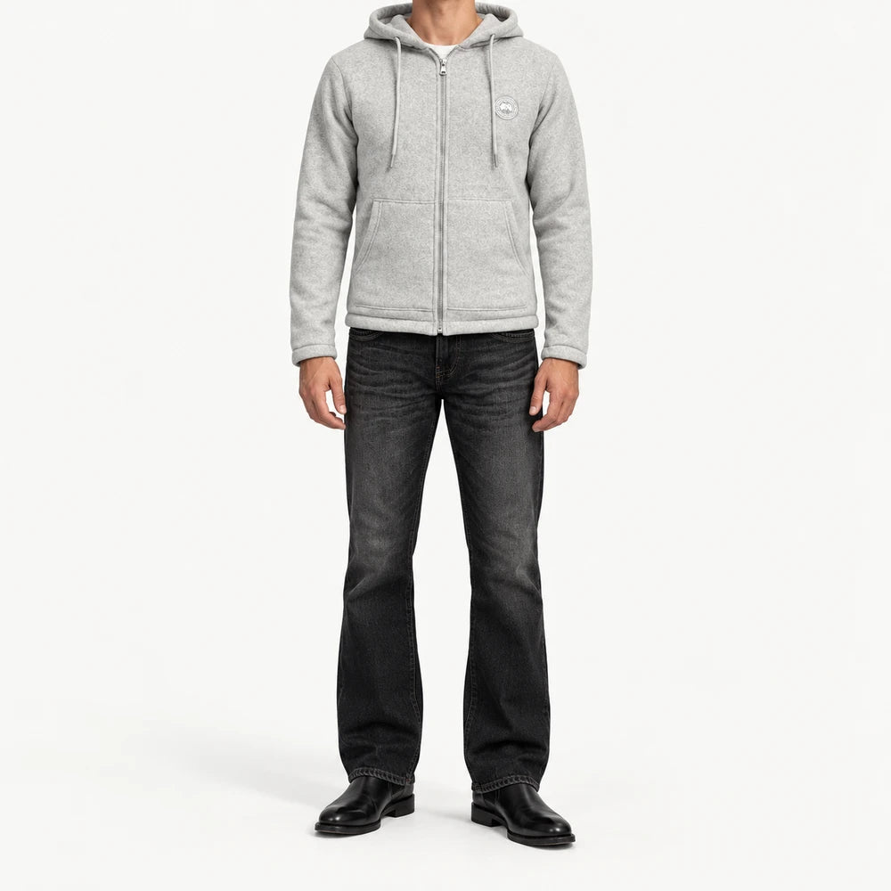 CG — Light Grey Heathered Badge Full-Zip Hoodie — additional