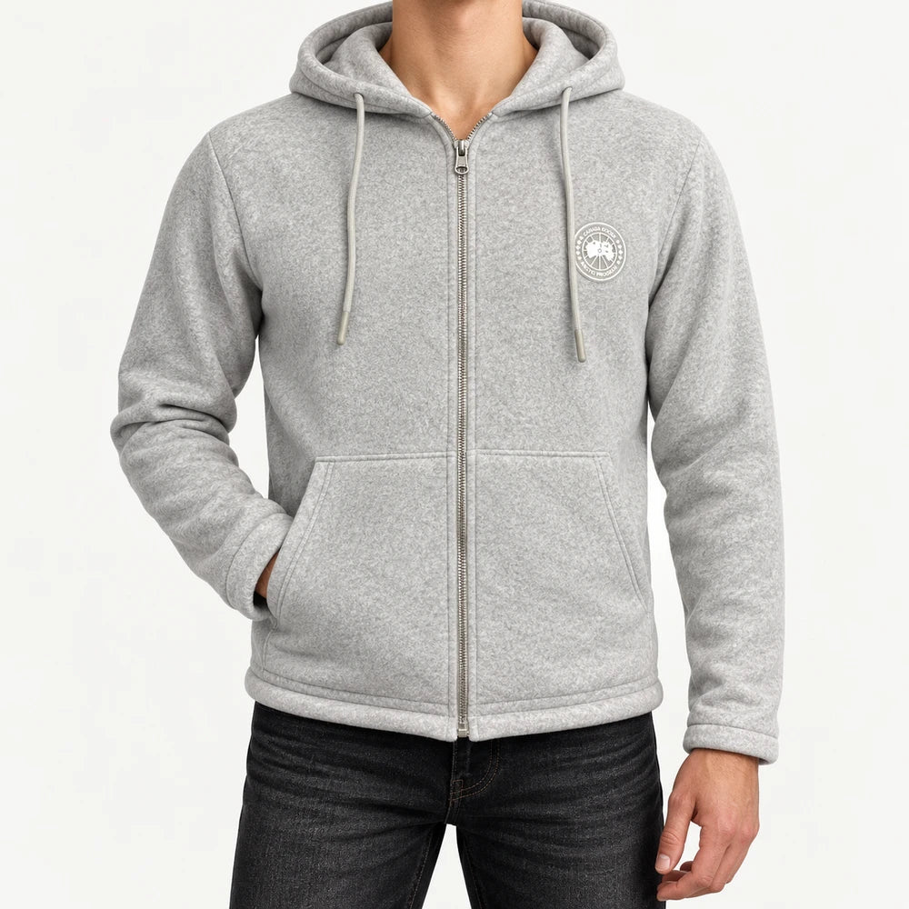 CG — Light Grey Heathered Badge Full-Zip Hoodie — additional