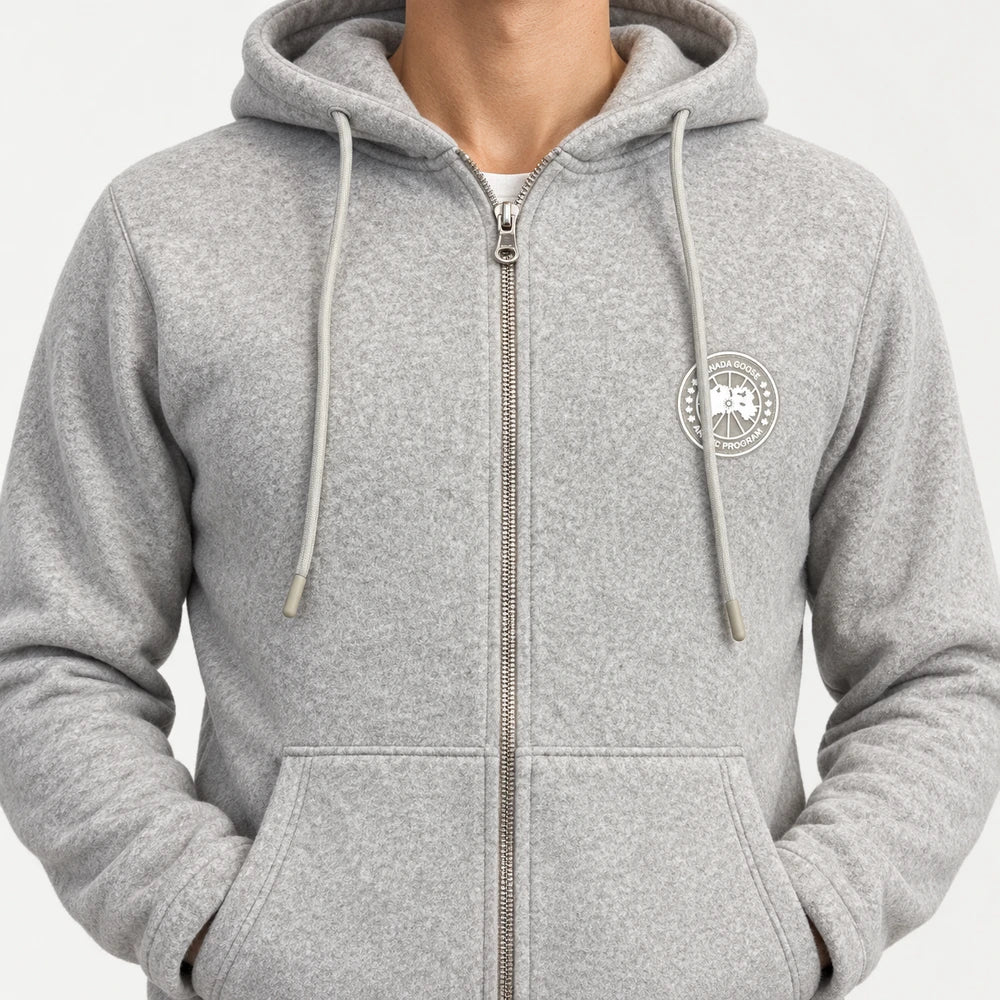 CG — Light Grey Heathered Badge Full-Zip Hoodie — additional