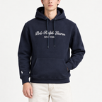 RL — Navy Embroidered Pullover Hoodie