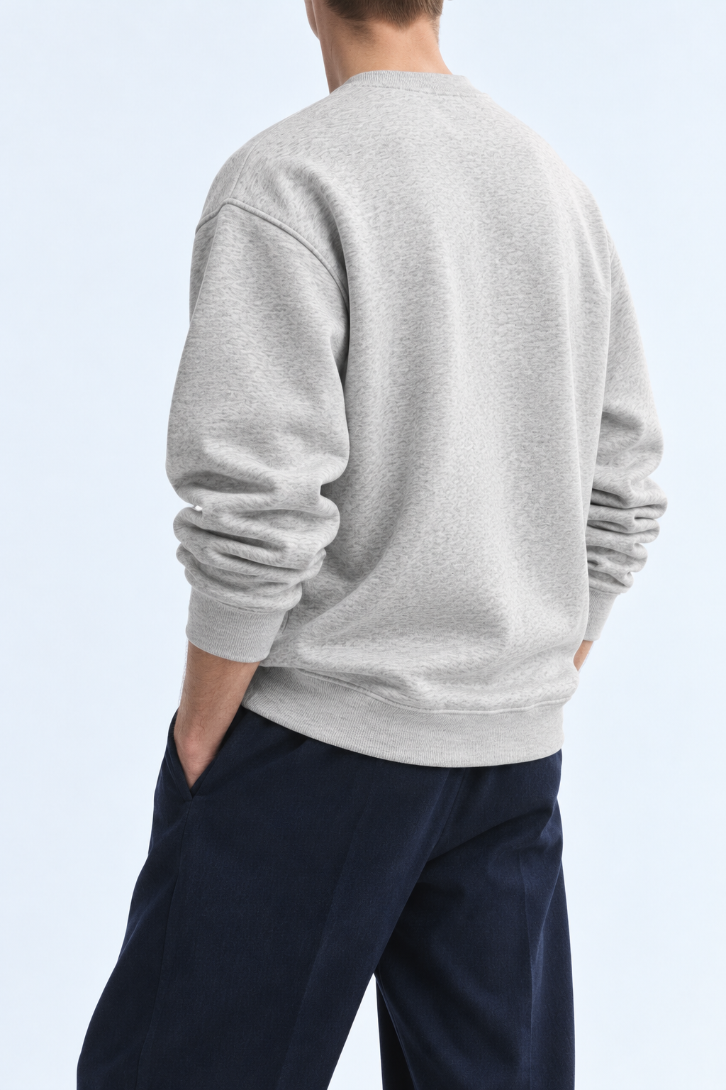 AX — Heather-Grey Peace-Hand Graphic Crew-Neck Sweatshirt — additional