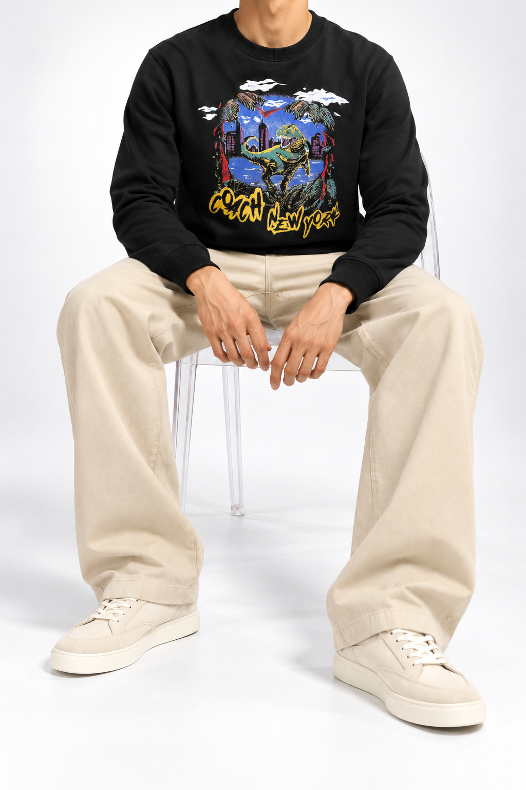 CCH — Black Dinosaur Graphic Crew-Neck Sweatshirt — additional