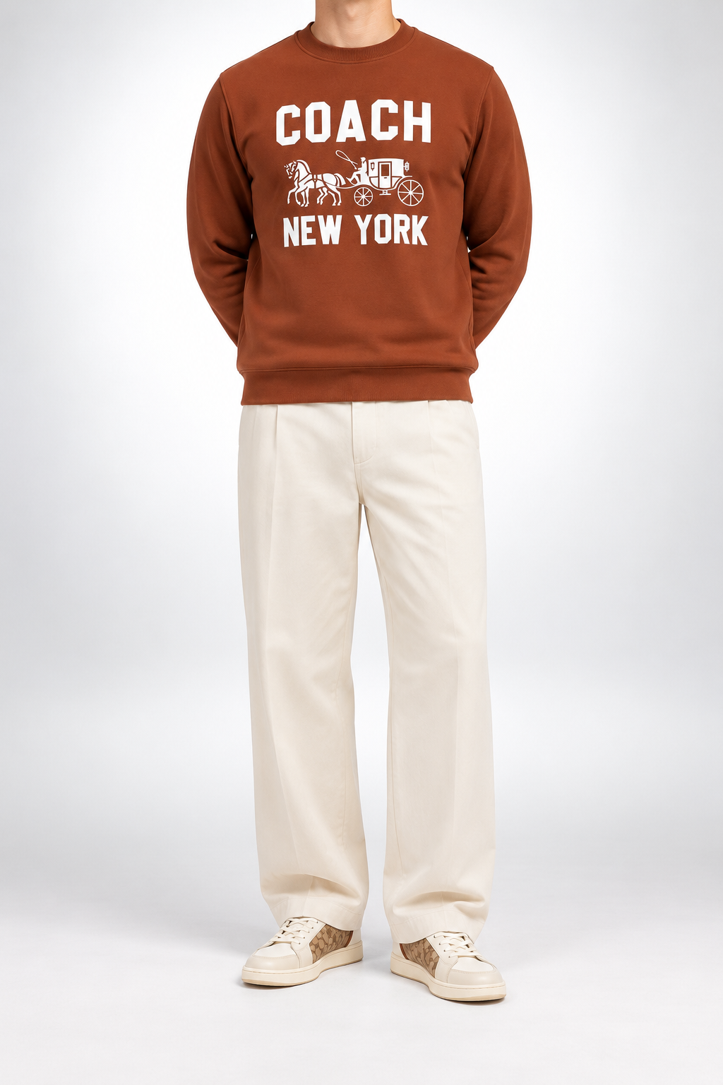 CCH — Rust New-York Horse-And-Carriage Sweatshirt — front