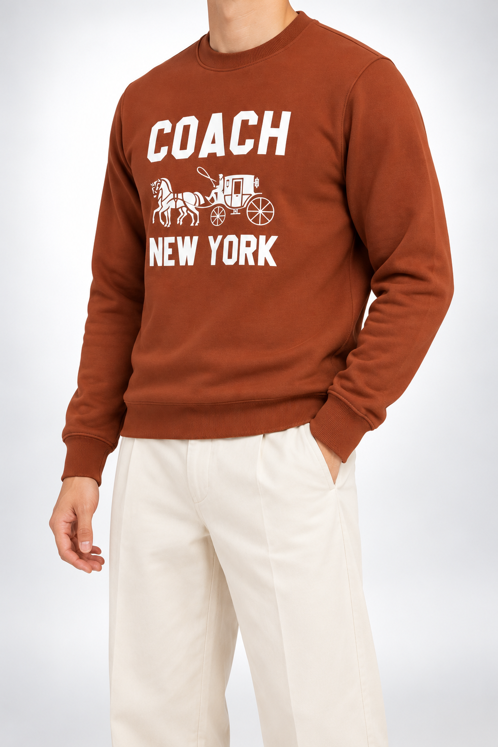 CCH — Rust New-York Horse-And-Carriage Sweatshirt — side